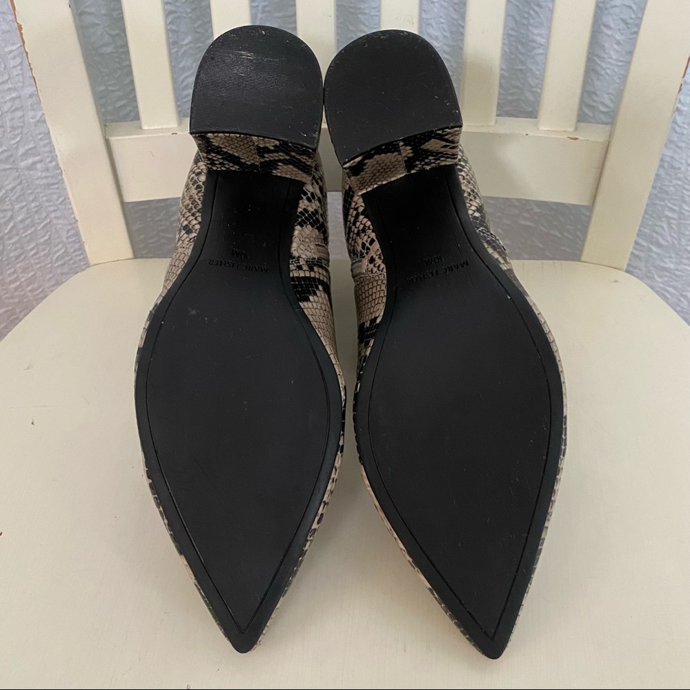 Marc Fisher Retta Zip Bootie Snake Python Print L… - image 5